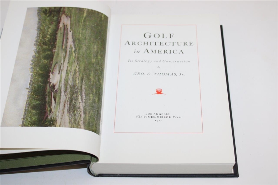 '1927' 'Golf Architecture In America' by George C. Thomas - Canadian Reproduction Copy