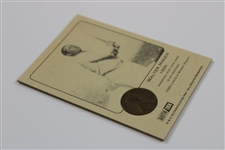 Walter Hagen 1929 Authenticated Ink Lincoln Wheat Penny Card