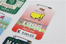 1990-1996 Masters Tournament SERIES Badges