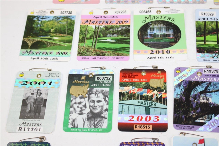 1981-2020 Masters Tournament SERIES Badges - Missing 1986 & 1997