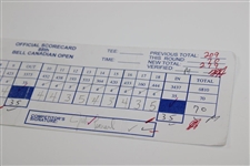 Payne Stewart & Justin Leonard Signed 1997 Bell Canadian Open Official Match Used Scorecard