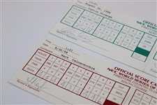 Strange/Couples/Daly & Calcavecchia Signed 1994 & 1998 Match Used NEC Scorecards