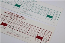Strange/Couples/Daly & Calcavecchia Signed 1994 & 1998 Match Used NEC Scorecards