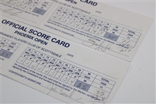 Watson/Furyk/Daly & Leonard Signed 1998 Match Used Official Phoenix Open Scorecards