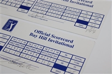 Montgomerie/Kite/Harrington & Clarke Signed 1998/1999 Match Used Bay Hill Inv. Scorecards