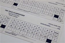 Mickelson/Watson/Stricker/O'Meara/Lehman/Mayfair Signed 1998 Match Used Tour Championship Scorecards
