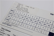Mickelson/Watson/Stricker/O'Meara/Lehman/Mayfair Signed 1998 Match Used Tour Championship Scorecards