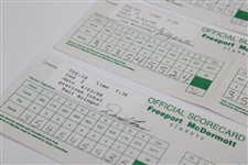 Woosnam/Olazabal/Azinger & others Signed 1998 Signed Matched Used Freeport McDermott Scorecards