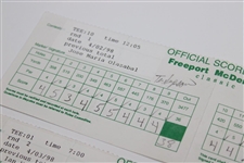 Woosnam/Olazabal/Azinger & others Signed 1998 Signed Matched Used Freeport McDermott Scorecards