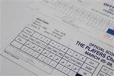 Faldo, Floyd & Watson Signed Match Used Scorecards - The Players, Doral-Ryder Open & Byron Nelson Classic