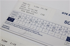Faldo, Floyd & Watson Signed Match Used Scorecards - The Players, Doral-Ryder Open & Byron Nelson Classic