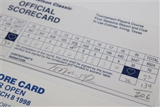 Faldo, Floyd & Watson Signed Match Used Scorecards - The Players, Doral-Ryder Open & Byron Nelson Classic