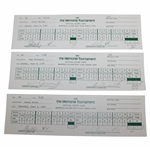 Mize/Pavin/Crenshaw/Perry/Nelson Signed 1994 Match Used Memorial Tournament Scorecards