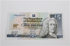 Jack Nicklaus Signed RBS 5 Pound Note JSA ALOA