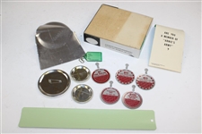 Lot of Arnold Palmer Arnie's Army Badges, Ruler, Keychain & Putting Cup