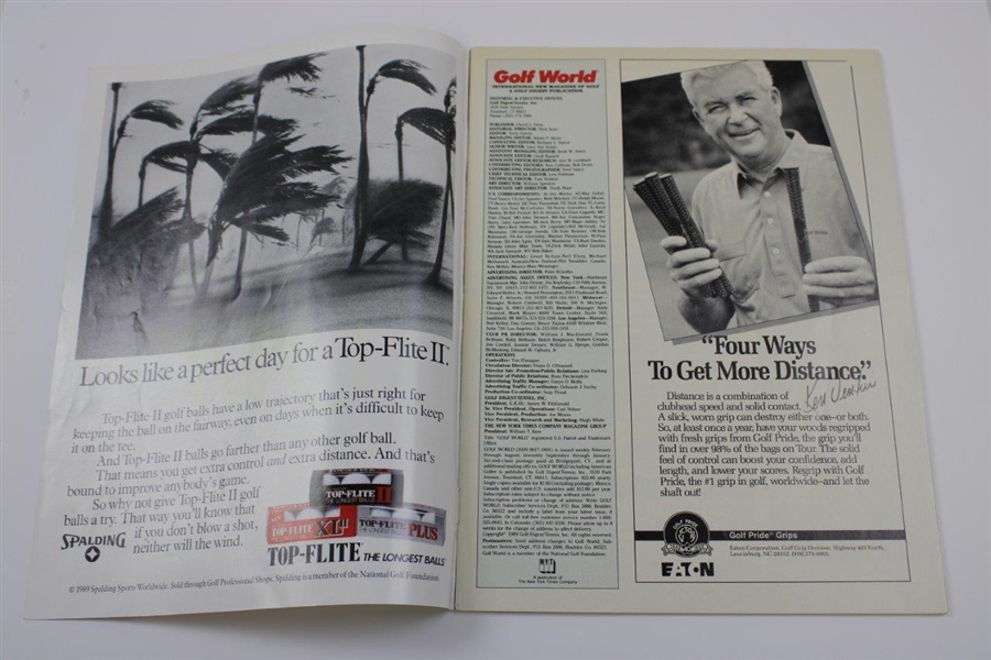 Payne Stewart Signed August 1989 Golf World Magazine JSA ALOA