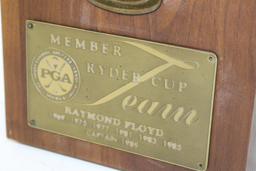 Ray Floyd's Ryder Cup US Team Member Raised Trophy Bruce Fox Plaque