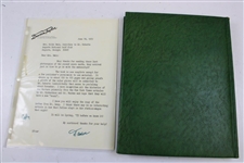 The Masters-Profile Of A Tournament' with Letter From Cliff Robert's Secretary