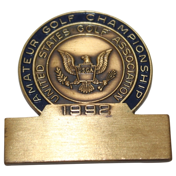 1992 US Amateur Championship at Muirfield Contestant Badge/Clip - Tigers 2nd US Am