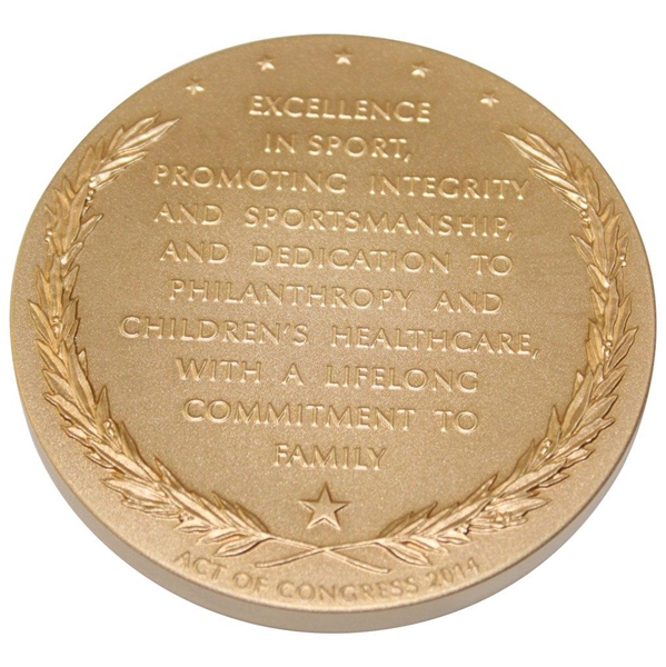 Jack Nicklaus 2014 Act of Congress '120 Proffessional Victories' Medallion