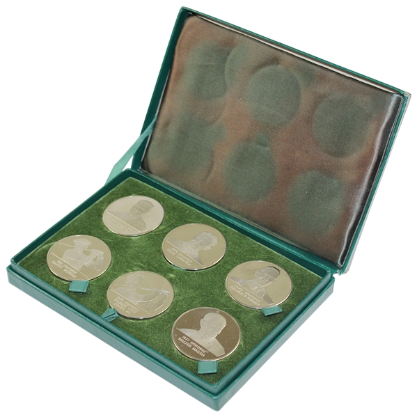 Bobby Jones, Hagen, Ouimet, Nelson, Sarazen & Vardon Commemorative Coin Set in Original Box
