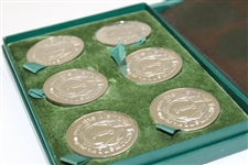 Bobby Jones, Hagen, Ouimet, Nelson, Sarazen & Vardon Commemorative Coin Set in Original Box