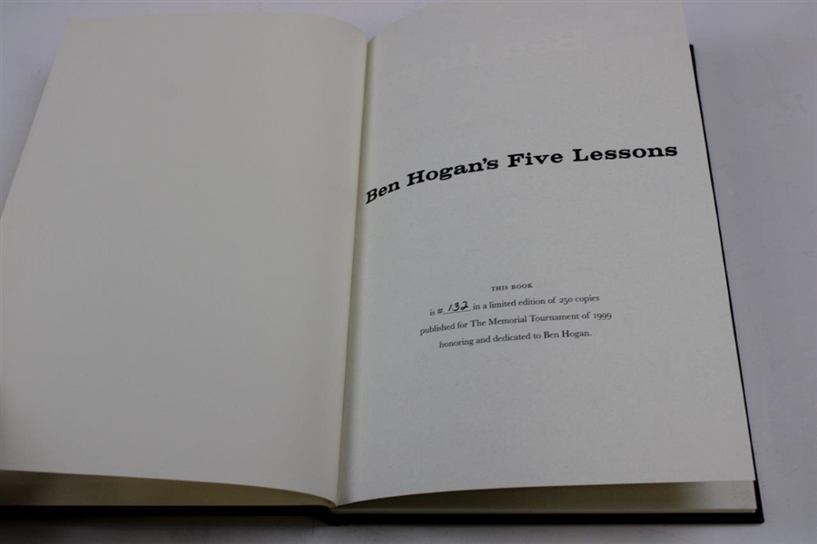 1999 The Memorial Tournament Ltd Ed Book Honoring & Dedicated to Ben Hogan #132/250