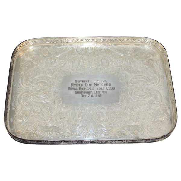 1965 Ryder Cup at Royal Birkdale Golf Club Silver Plate on Copper Tray