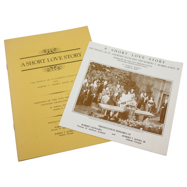 Two (2) 'A Short Love Story - The People of St. Andrews & Bobby Jones' Booklets