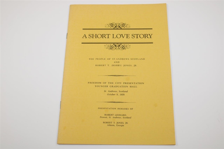 Two (2) 'A Short Love Story - The People of St. Andrews & Bobby Jones' Booklets