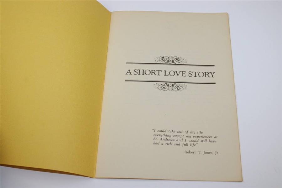 Two (2) 'A Short Love Story - The People of St. Andrews & Bobby Jones' Booklets