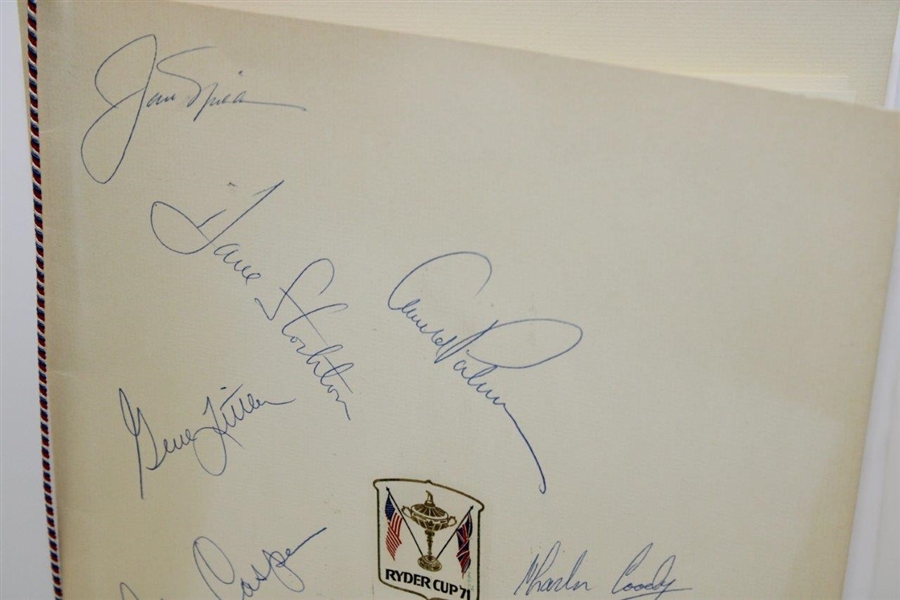 Jack, Arnie & Others Signed 1971 The Ryder Cup at Old Warson CC Victory Dinner Menu JSA ALOA