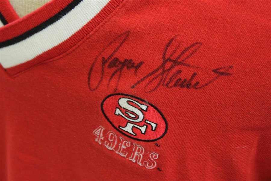 Payne Stewart Signed Match Used NFL San Francisco 49ers Sweater w/Sponsors JSA ALOA