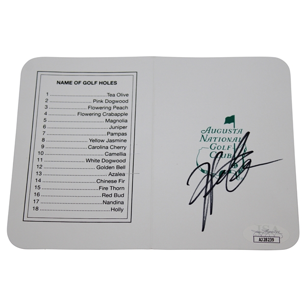 Hideki Matsuyama Signed Augusta National Golf Club Scorecard JSA #AJ28239