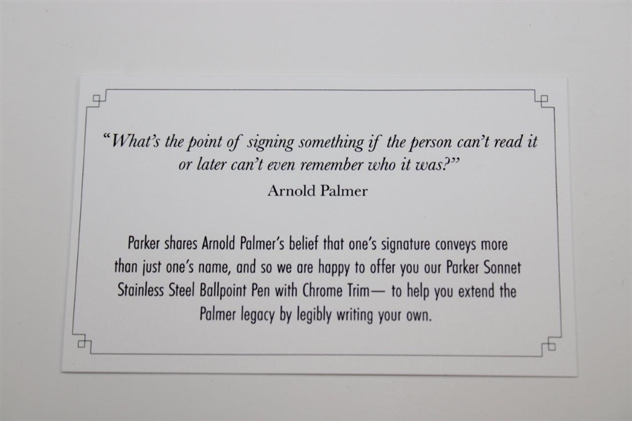 Arnold Palmer Signature Logo Parker Pen in Original Box