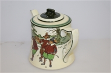 1920's Royal Doulton Golf Themed Teapot with Lid - R. Wayne Perkins Collection