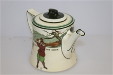 1920's Royal Doulton Golf Themed Teapot with Lid - R. Wayne Perkins Collection