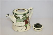 1920's Royal Doulton Golf Themed Teapot with Lid - R. Wayne Perkins Collection