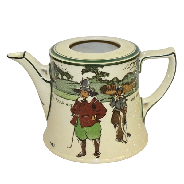 Royal Doulton Golf Themed Tea Pot - Circa 1915