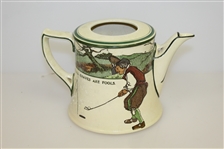Royal Doulton Golf Themed Tea Pot - Circa 1915