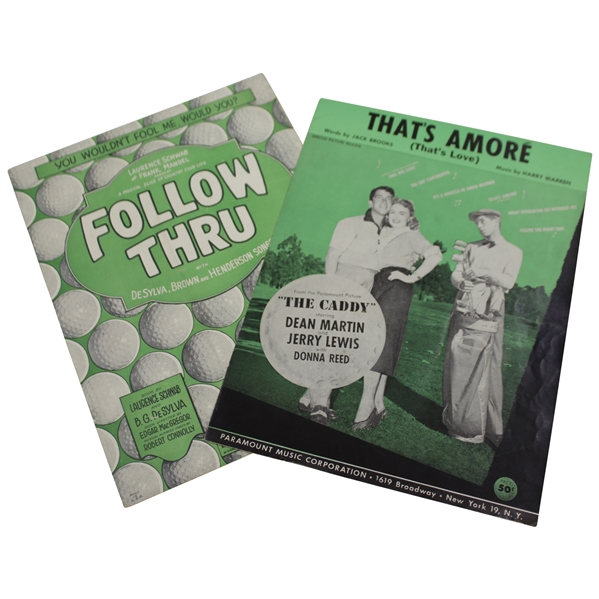 1953 "Thats Amore" from The Caddy & 1928 "Follow Thru" Golf Sheet Music