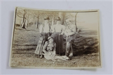 Three Victorian Era Dressed Golfers Photos Circa 1890's