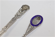 1932 Priory Golf Club Sterling/Enamel English Golf Spoon & 1962 Sterling English Golf Spoon