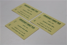 Three (3) 1947 Reno Open at Washoe County GC Contestant Family Passes #121-123