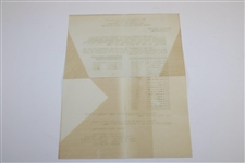 Ed Furgol's 1951 Private Invitation to Play the Greenbrier Open & Annual Amateur -  May 10th-May 13th