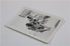 Ed Furgol's 1947 Original Photo of Mick & Himself at Surf & Sand Beach - December