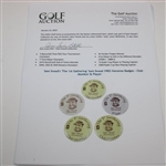 Sam Snead's 'The 1st Gathering' Sam Snead 1983 Honoree Badges - Club Member & Player