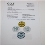 Sam Snead's Music City & Sam Snead Classic VIP, Official & Professional Badges - 1977