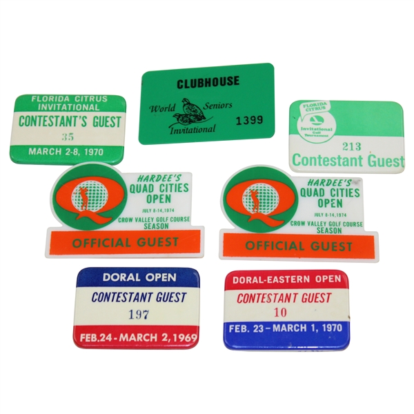 Sam Sneads Quad Cities Open, Doral Open, Florida Citrus & World Senior Inv. Badges