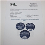 Sam Snead's 1983 Peter Jackson Champions at Earl Grey Golf Club Guest Badges